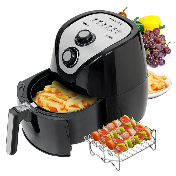 Secura Air Fryer 3.4Qt / 3.2L 1500-Watt Electric Hot XL Air Fryers Oven Oil Free Nonstick Cooker with/Recipes for Frying Roasting Grilling Baking 